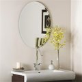 Decor Wonderland Decor Wonderland SSM2228 Odelia Oval Bevel Frameless Wall Mirror SSM2228